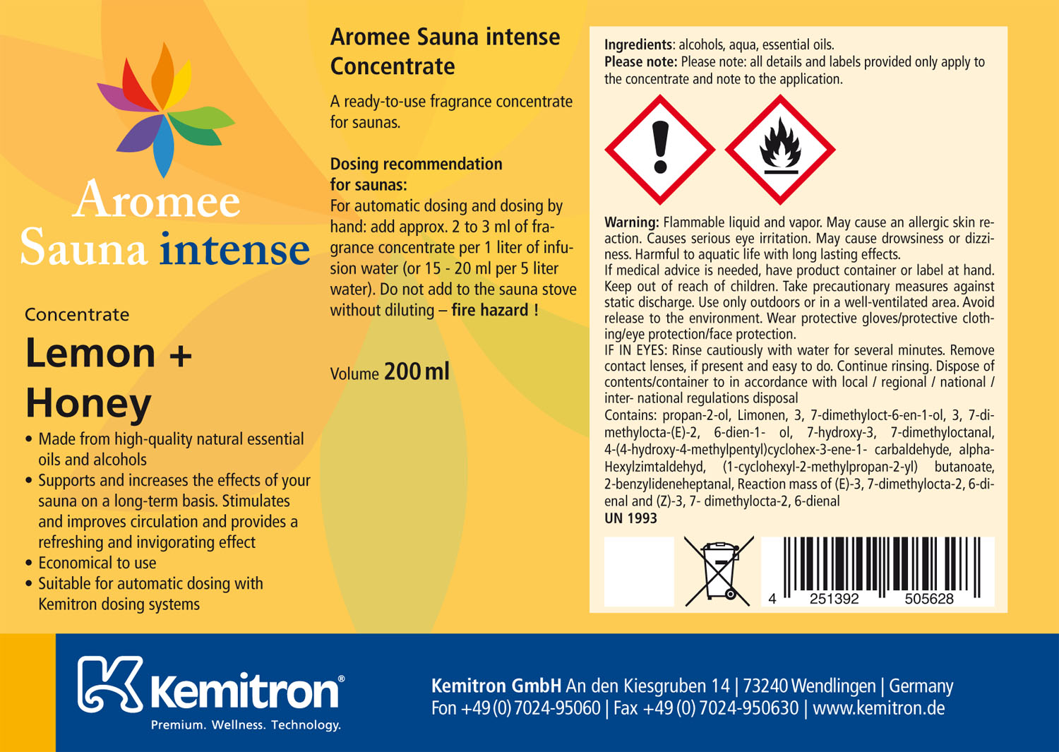 Aromee Sauna intense "Lemon Honey"