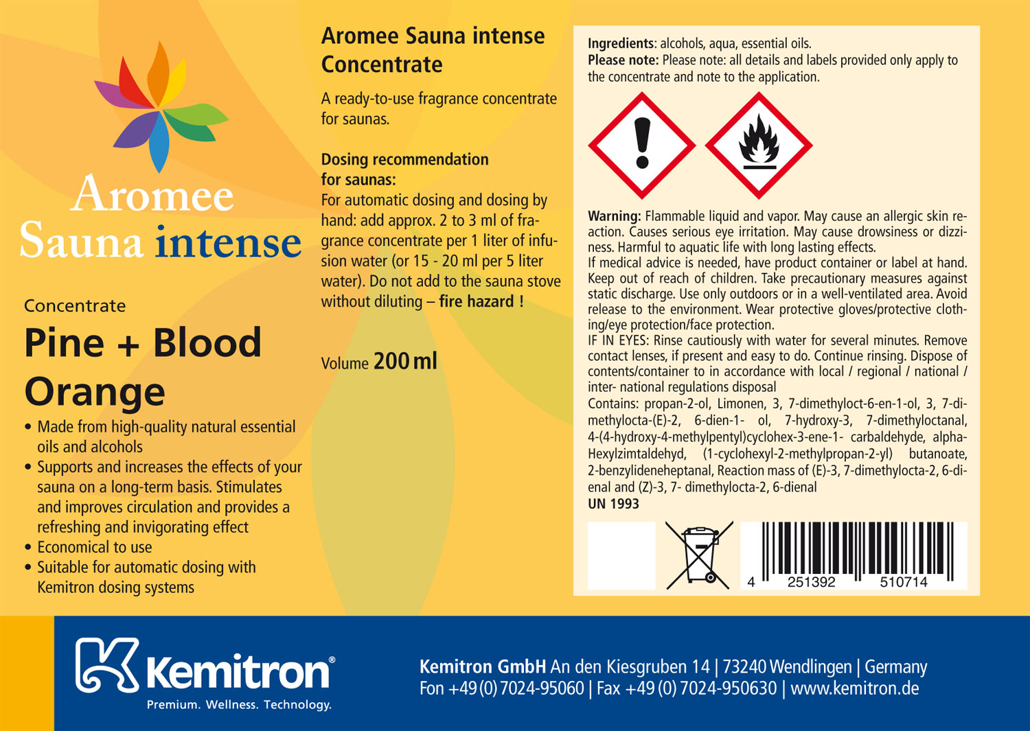 Aromee Sauna intense "Pine + Blood Orange"