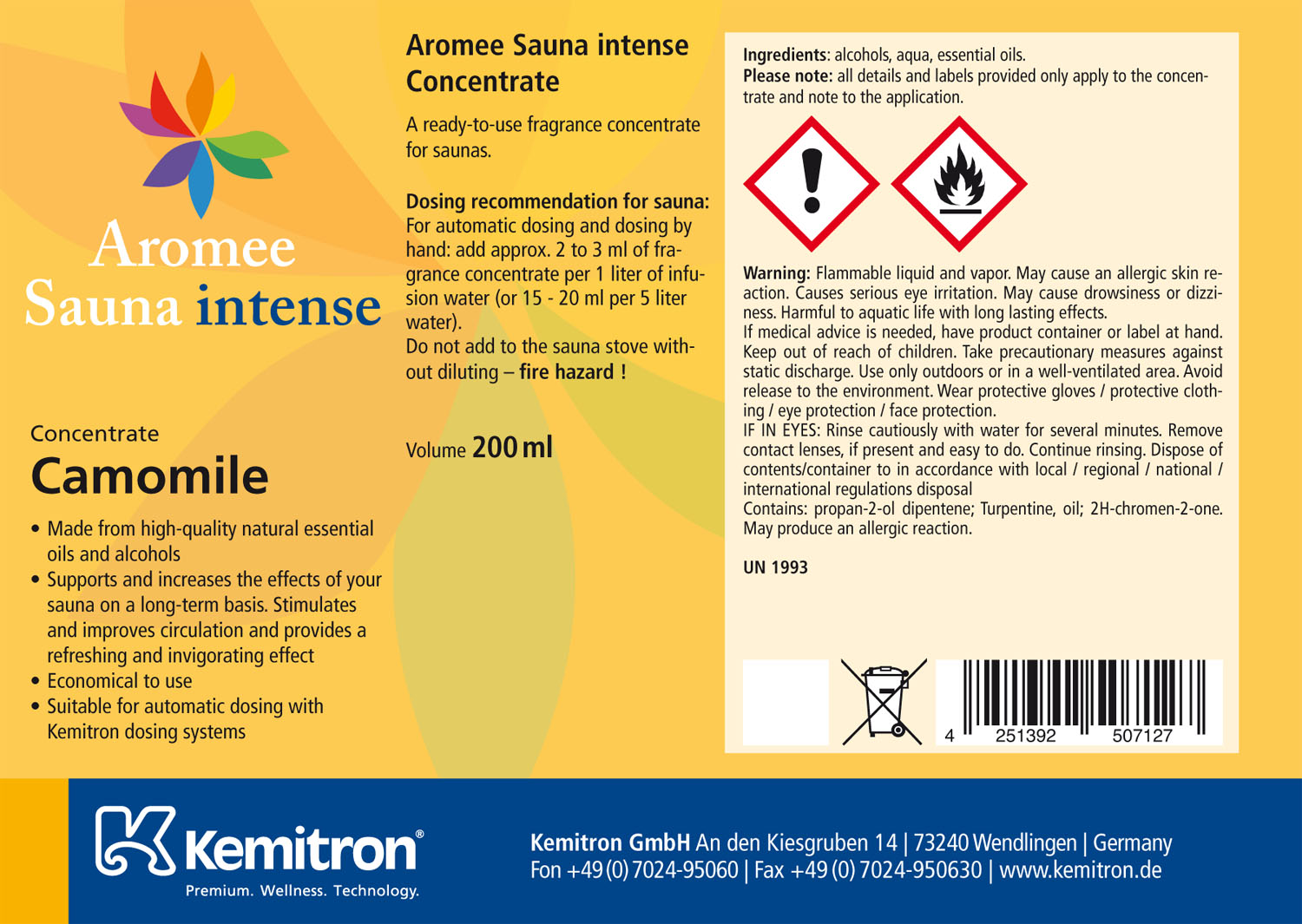 Aromee Sauna intense "Camomile"