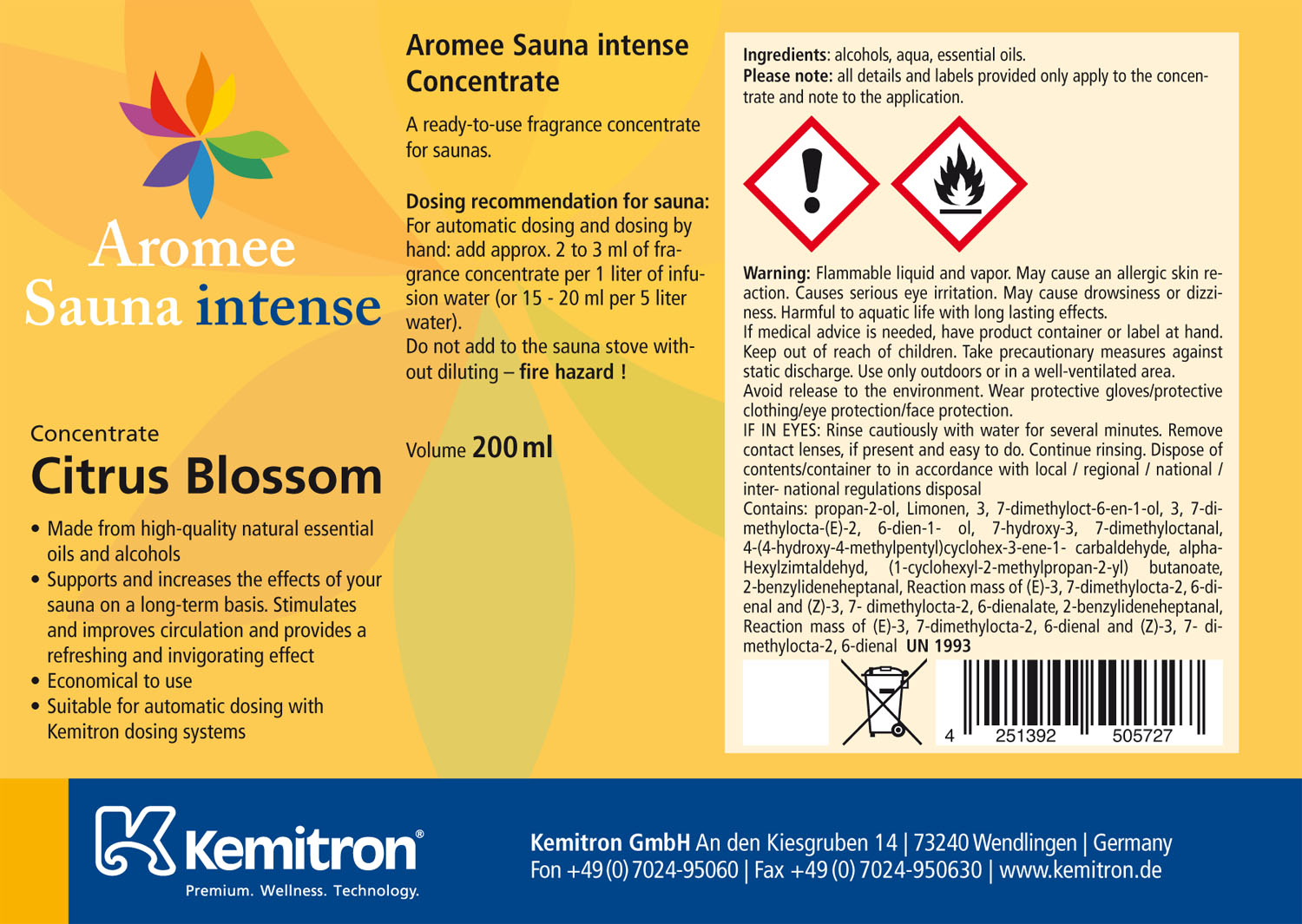 Aromee Sauna intense "Citrus Blossom"