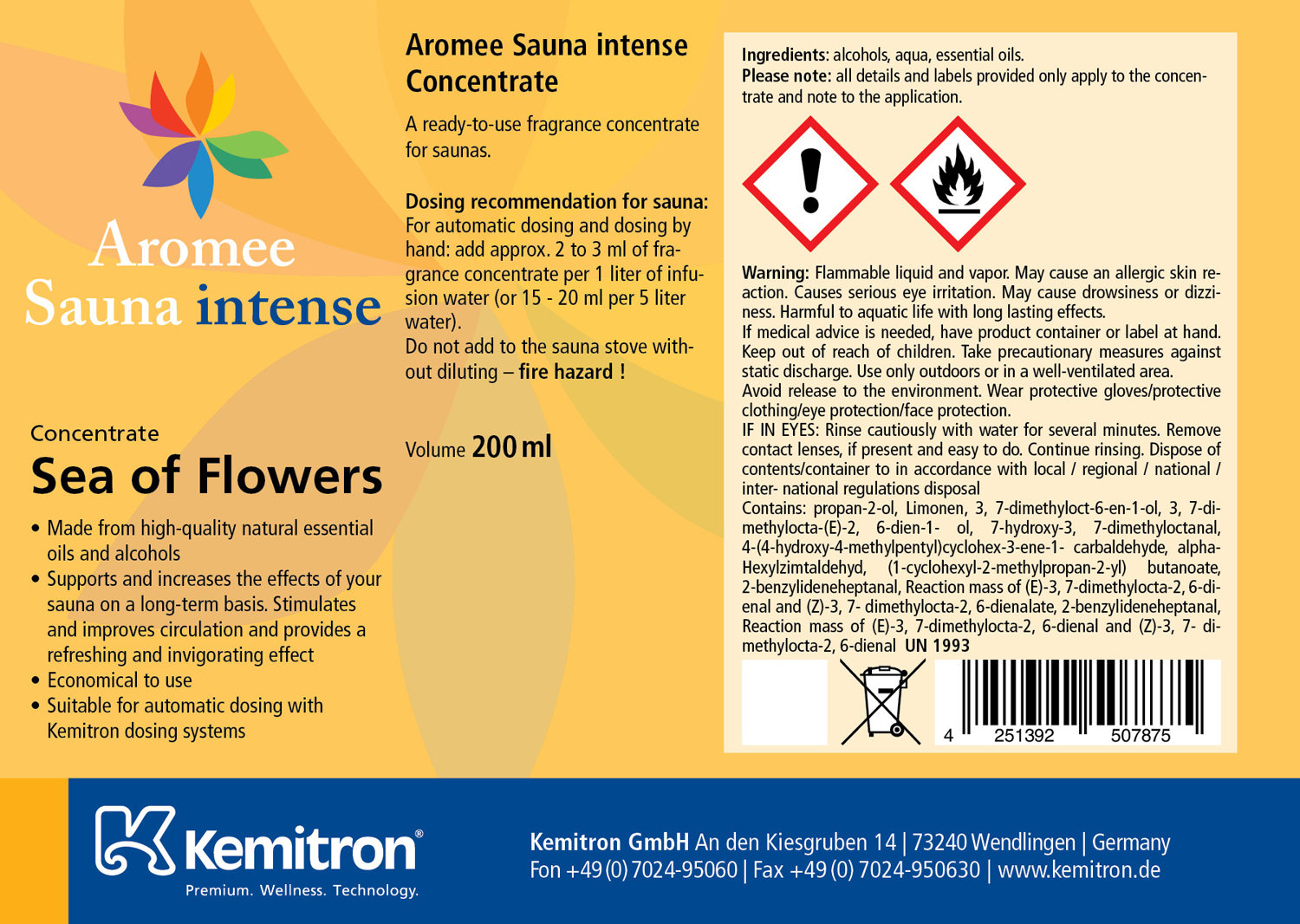 Aromee Sauna intense "Sea of Flowers"